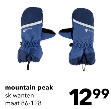 Aanbieding: Mountain Peak kinder skiwanten blauw