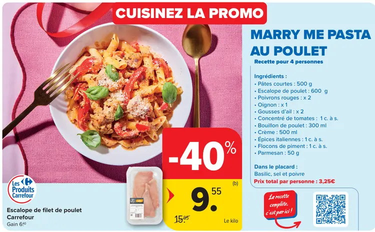 Offre: Escalope de filet de poulet