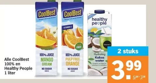 Aanbieding: CoolBest 100% Juice Mango Dream / Pulp Free 