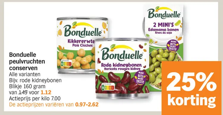 Promotie: Bonduelle peulvruchten conserven