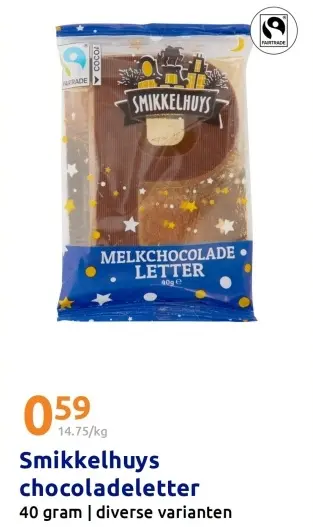 Aanbieding: Smikkelhuys chocoladeletter