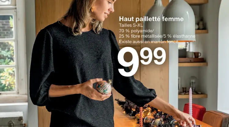 Offre: Haut pailleté femme