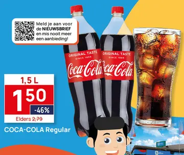 Aanbieding: Coca-Cola Regular 1.5 L