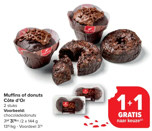 Aanbieding: Muffins of donuts