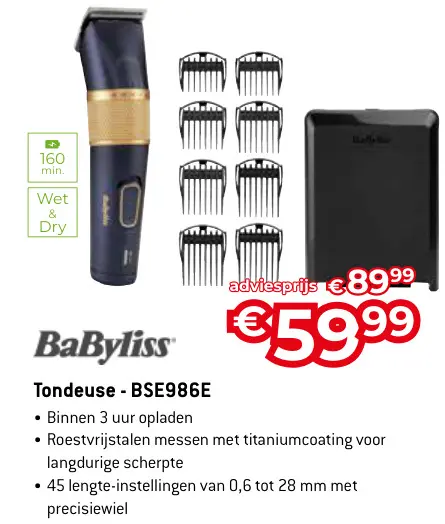 Promotie: Tondeuse - BSE986E