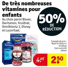 Offre: De trés nombreuses vitamines pour enfants