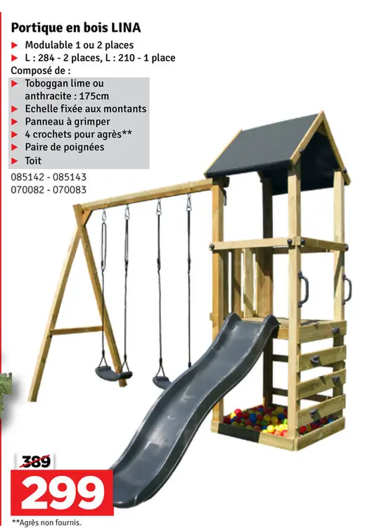 Offre: Portique en bois LINA