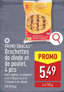 Offre: Brochettes de dinde et de poulet