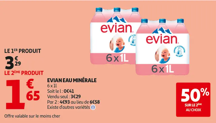 Promotie: Evian eau minérale