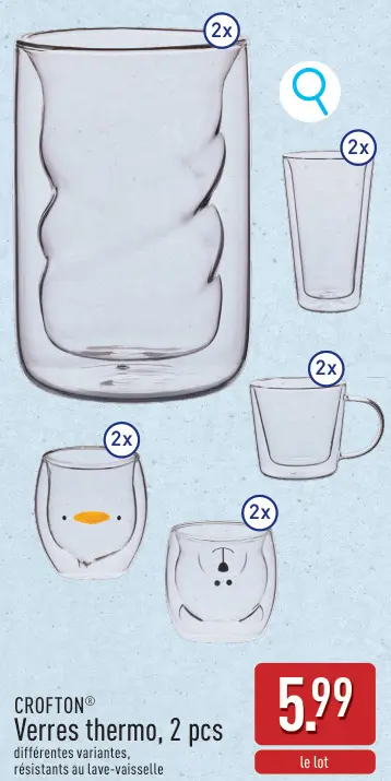 Offre: Verres thermo