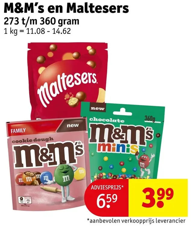 Promotie: M&M's en Maltesers