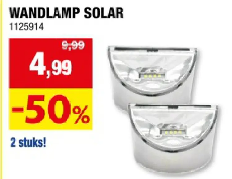 Promotie: Wandlamp solar