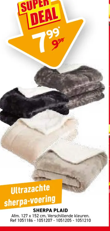 Promotie: Sherpa plaid