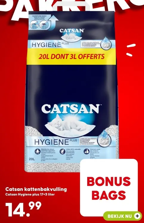 Aanbieding: Catsan kattenbakvulling