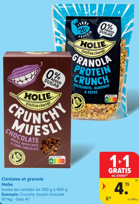 Offre: Céréales et granola
