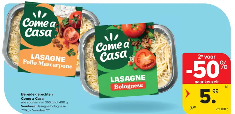 Promotie: Bereide gerechten