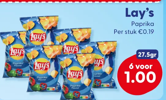 Aanbieding: Lay's Paprika