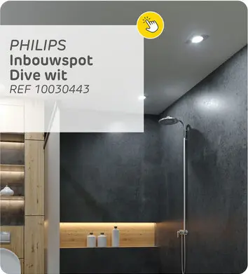 Aanbieding: Philips inbouwspot dive wit 5,5w