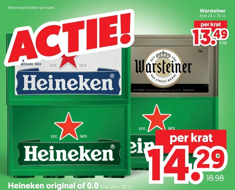 Aanbieding: Heineken original of 0.0