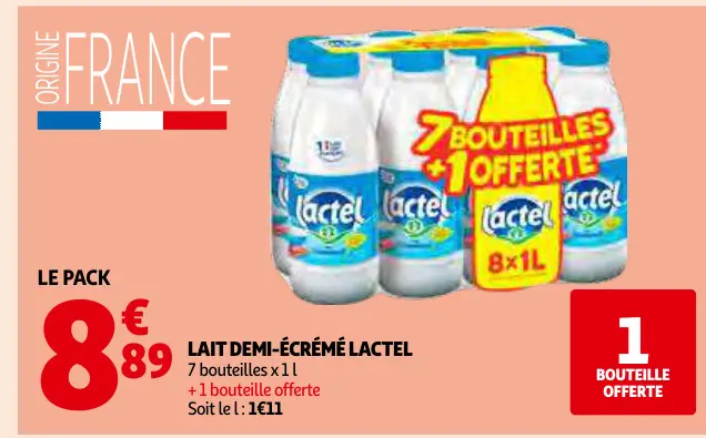 Aanbieding: Lait demi-écrémé