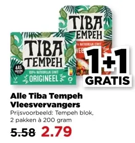 Aanbieding: Alle Tiba Tempeh Vleesvervangers