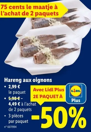 Offre: Hareng aux oignons