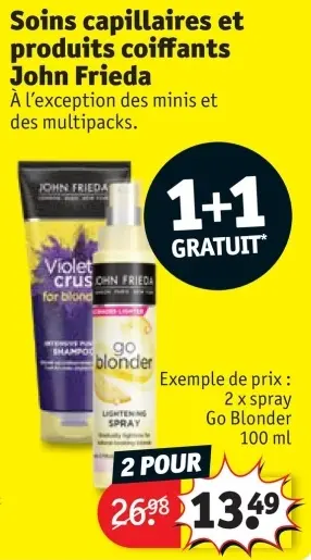 Offre: Soins capillaires et produits coiffants