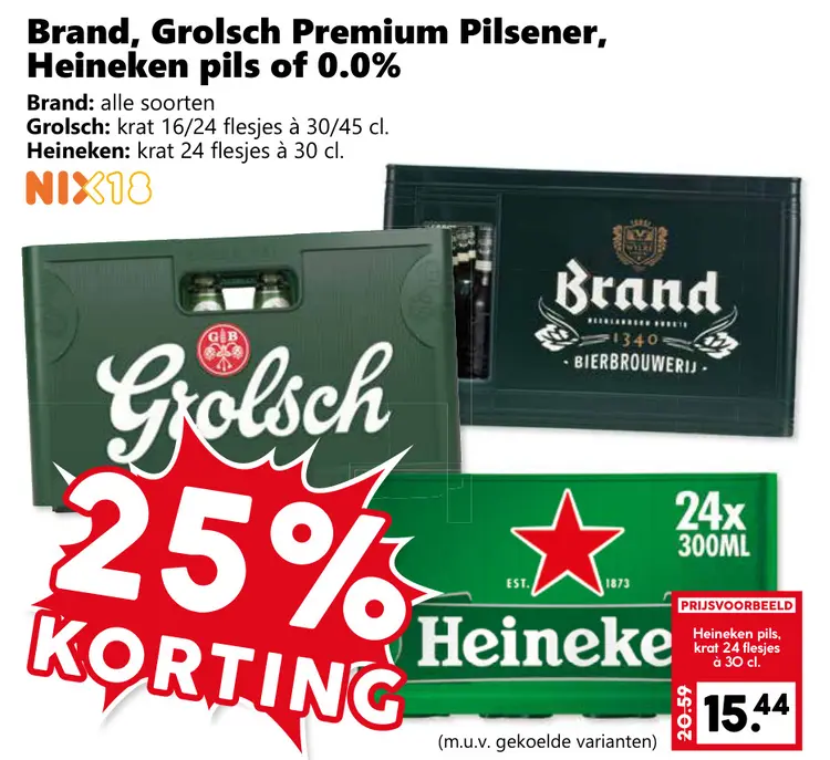 Aanbieding: Heineken pils of 0.0%