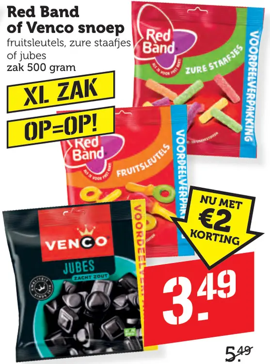 Aanbieding: Red Band of Venco snoep