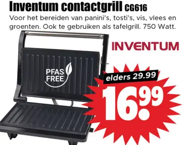 Aanbieding: Inventum contactgrill CG616