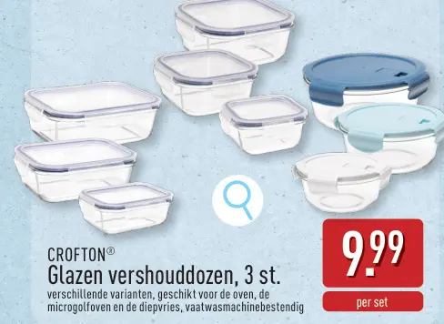 Promotie: Glazen vershouddozen