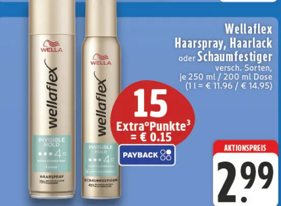Aanbieding: Wellaflex Haarspray, Haarlack oder Schaumfest