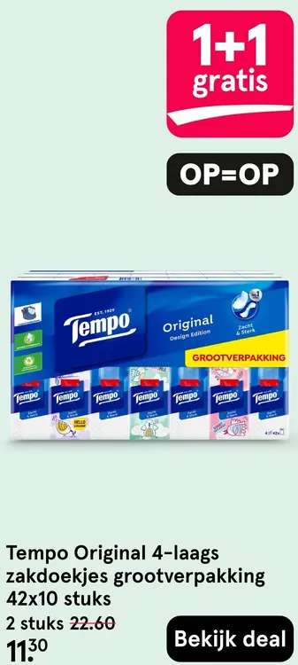 Aanbieding: Original 4-laags zakdoekjes grootverpakking
