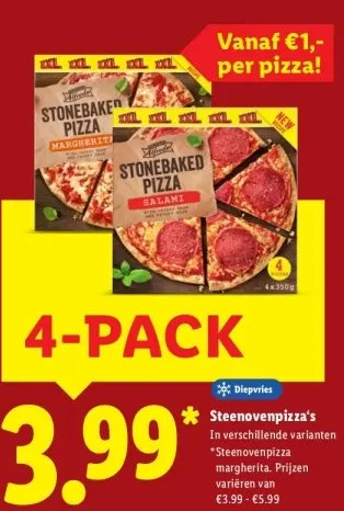 Aanbieding: Steenovenpizza's
