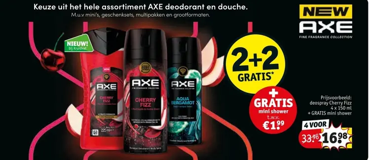 Aanbieding: AXE deodorant en douche