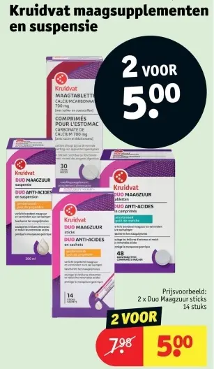 Promotie: Kruidvat maagsupplementen en suspensie