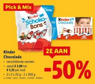 Promotie: Kinder Chocolade