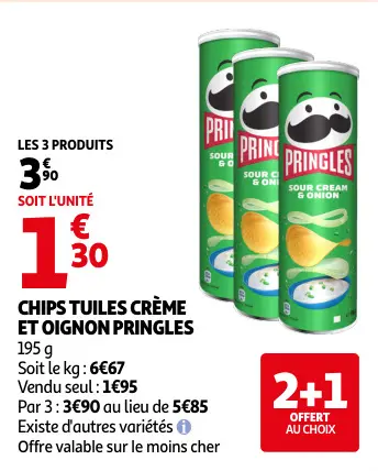 Offre: Chips tuiles crème et oignon