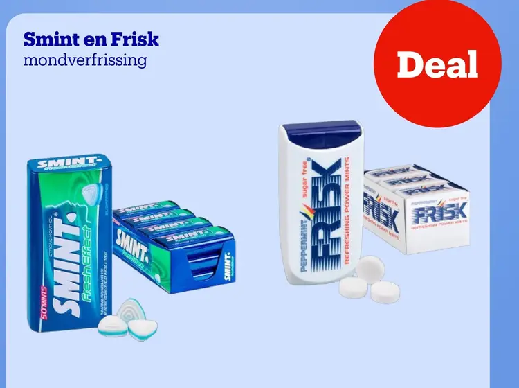 Aanbieding: Smint en Frisk mondverfrissing