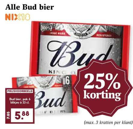 Aanbieding: Bud bier