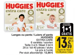 Offre: HUGGIES EXTRA CARE