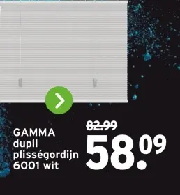 Aanbieding: dupli plisségordijn 6001 wit