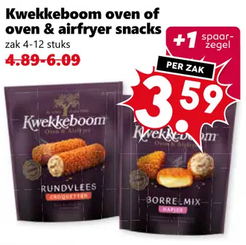 Aanbieding: Kwekkeboom oven of oven & airfryer snacks