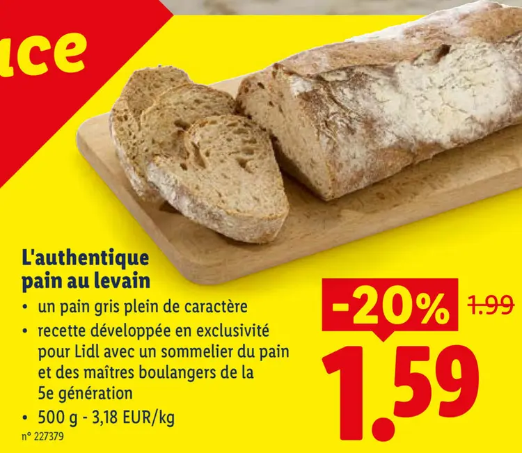 Offre: L'authentique pain au levain
