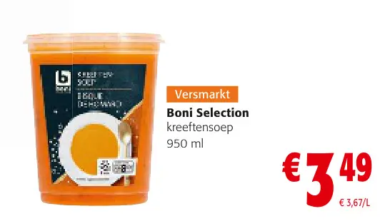 Promotie: kreeftensoep