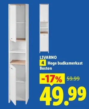 Aanbieding: Hoge badkamerkast Boston