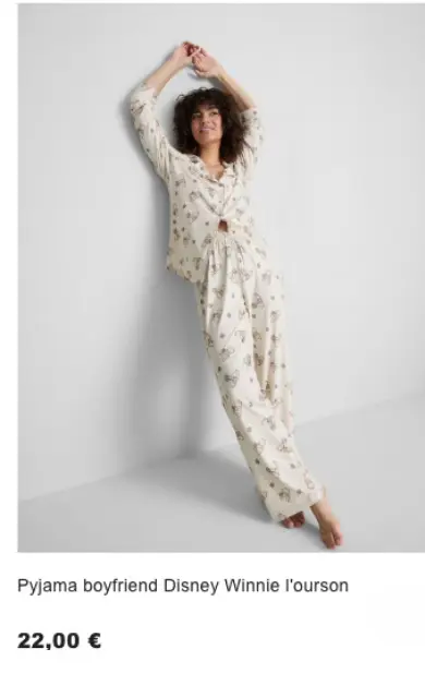 Offre: Pyjama boyfriend Disney Winnie l'ourson