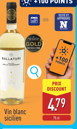Offre: Vin blanc sicilien