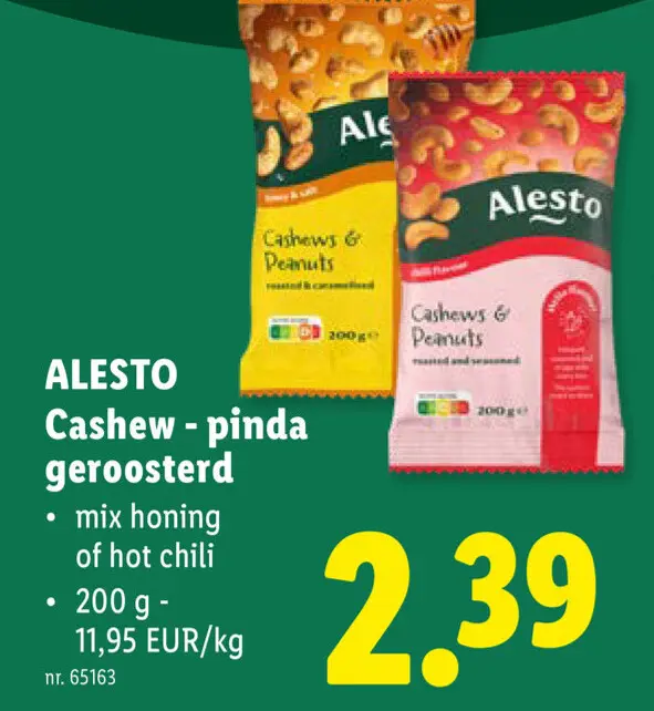 Promotie: Cashew - pinda geroosterd