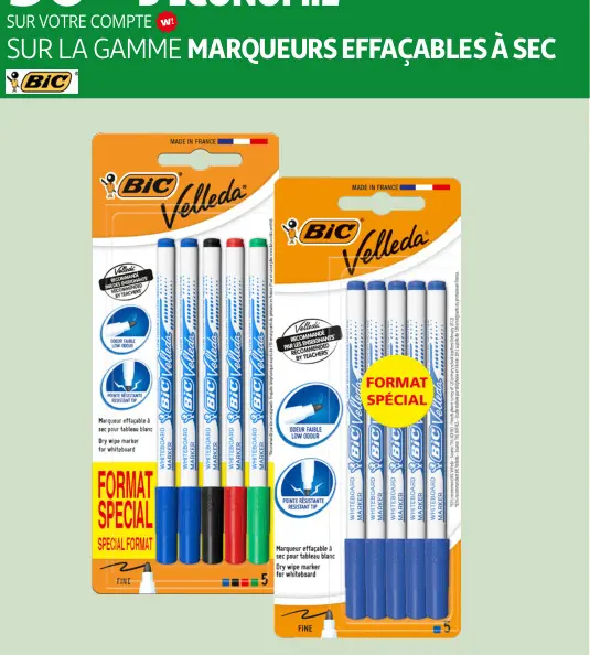Offre: Marqueurs effaçables à sec